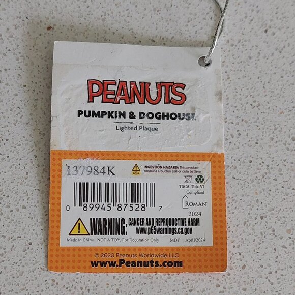 Roman Peanuts Snoopy's Doghouse Boo! Pumpkin LED Halloween Decor - Picture 10 of 14